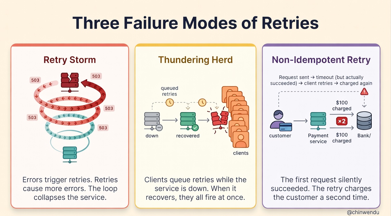 Three ways retries break the system they're meant to protect